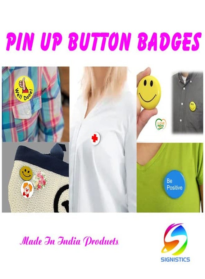 SIGNISTICS BJP Pin Badge Dot Button Round 58mm, 2.25 inches dia. - Image 3